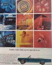 AMC American Motors Rambler Print Ad Original Vintage 1960s Convertible 