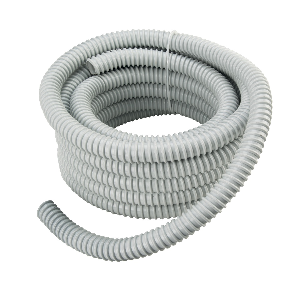 Guaina spiralata flessibile grigia PVC 25 mm per impianti elettrici 30 metri