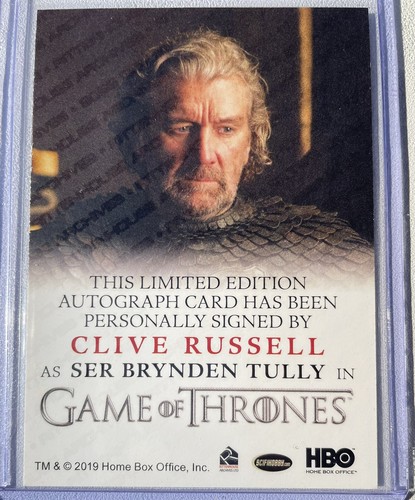 Game of Thrones Clive Russel Autograph Ser Tully The Complete Series Volume 2 - Picture 2 of 2