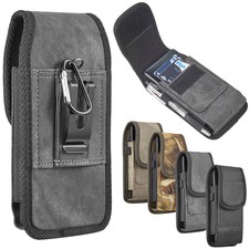 Premium Nylon Cell Phone Belt Clip Pouch Case Card Holster For iPhone 16 Pro/16