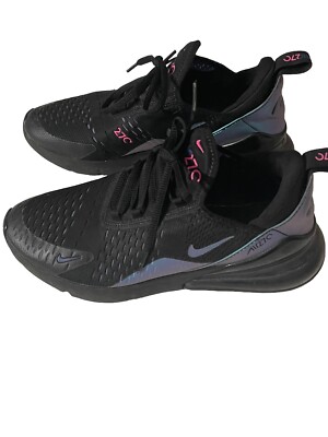 Nike Air Max 270 GS Black Sneakers Shoes 943345-017 Youth Size