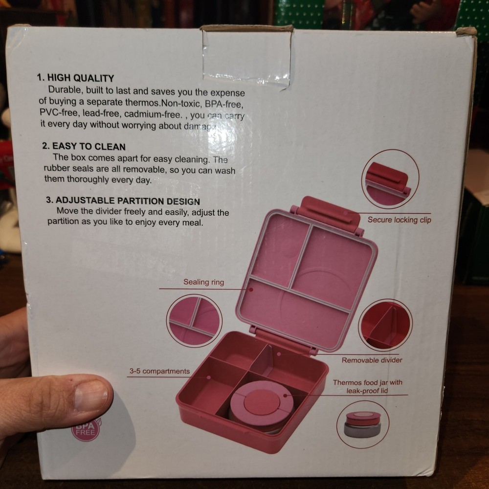 Pink Bento Lunch Box with Princess Zip Case - BPA Free, Freezer Safe, No Tray Pink Bento Lunch Box with Princess Zip Case - BPA Free, Freezer Safe, No Tray