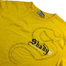 VTG Shady LTD Eminem Men  s Crewneck S/S T-Shirt Yellow   Medium