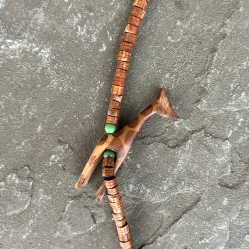 Two hand carved wooden necklaces African beaded Artisan Gift - Picture 6 of 7