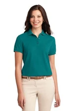 Port Authority  Womens Short Sleeve Silk Touch Three Button Polo Shirt L500