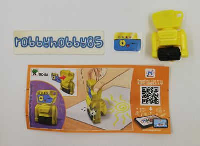 En041 A Yellow Robot + Paper Kinder Surprise Italy 2018/2019 Mixart