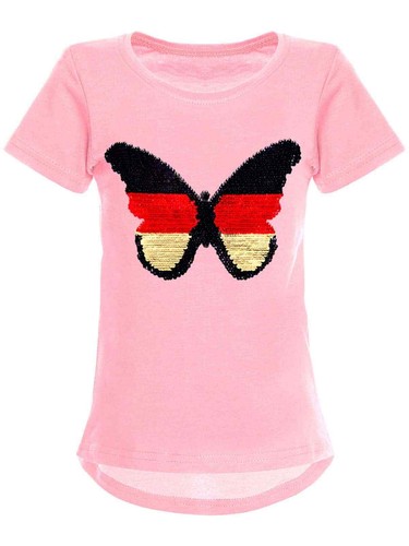 T-shirt Football Euro World Cup 2024 Sequins Germany Girls Children Germany - Picture 7 of 13