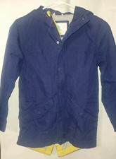 BODEN Boys Hooded Jacket Coat Navy Blue Kid Size 9/10Y