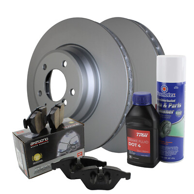 Front Brake Kit 348mm Disc Rotors & Akebono Ceramic Pads For BMW E84 E90 E92 E93