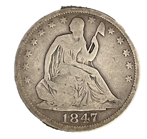 1847 Seated Liberty Dollar XF Details Nice Coin! #DYJ1 | eBay
