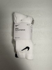 Nike Dri Fit Everyday Plus 3-Pack CREW Socks Cotton Size S Youth 3-5Y Women 4-6