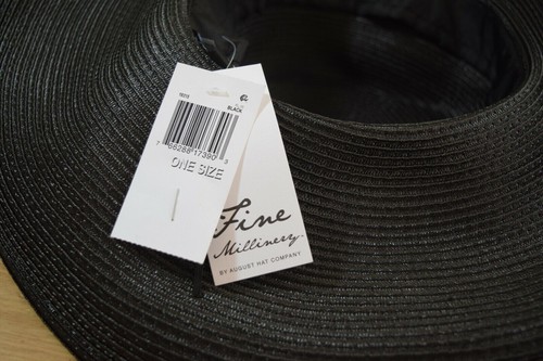 Fine Millinery / August Accessories Ladies Hat Black Hat Flower Church Derby NWT - Picture 7 of 10