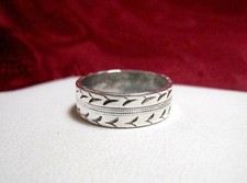 925 STERLING SILVER TEXTURED BAND 5.5MM WIDE RING SIZE 6