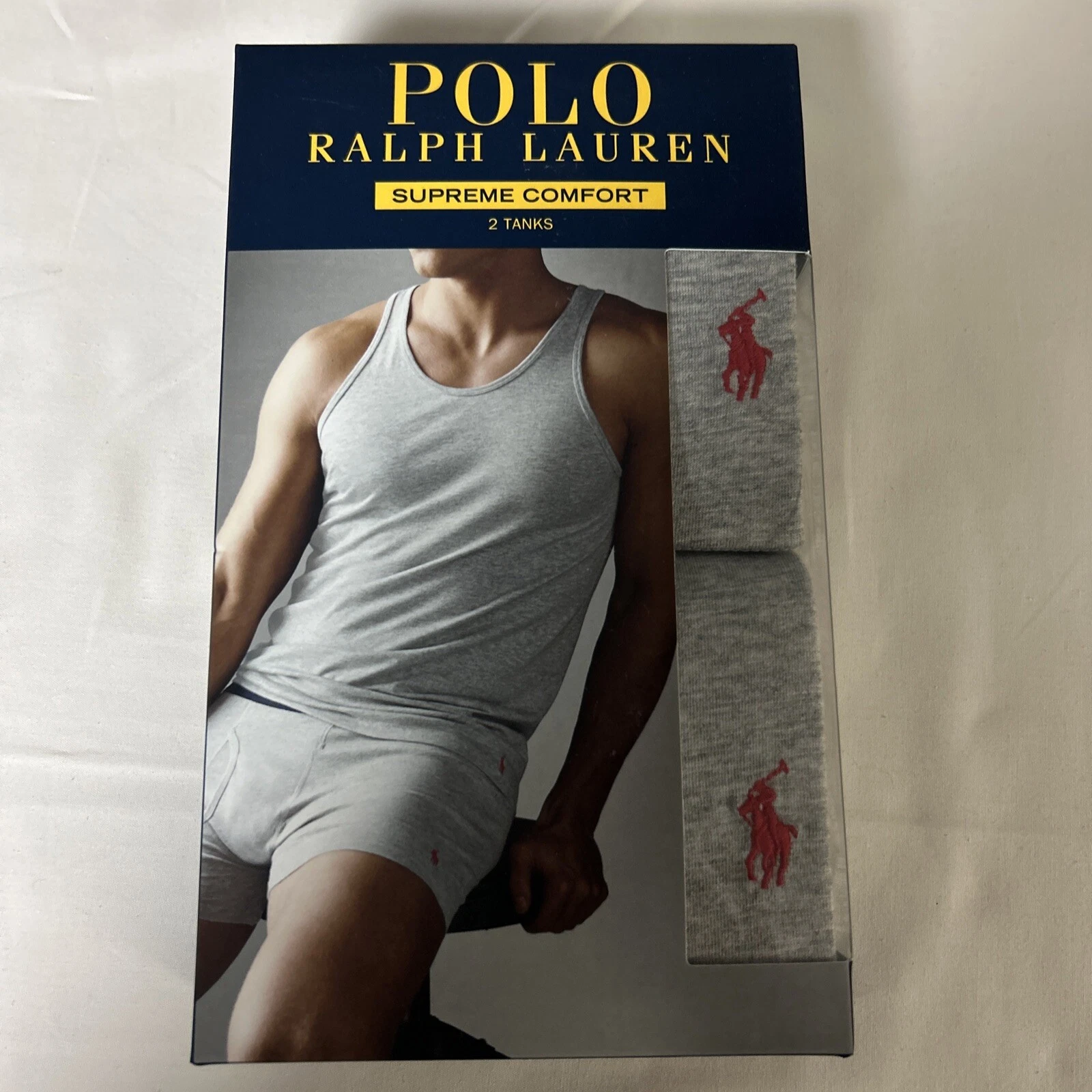 Polo Ralph Lauren Sous shirt Homme Pack de 2 Tank Supreme Comfort Classic Fit L038
