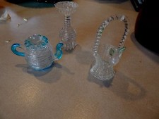 Vintage 3 piece Lot of Play House Dishes  Decor Unique Acrylic