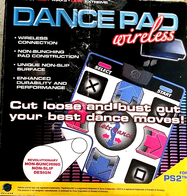Wireless Dance Pad PS2 DDR Max * DDR Extreme or Max2 Playstation 2