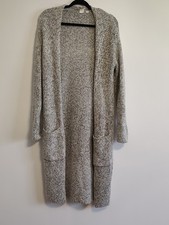 Cozy Open-Front Long Cardigan - Heathered Gray