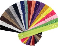 MebuZip 20PCS 20 Inches Double Slider Zippers 3 Nylon 20 Inches, Multicolor