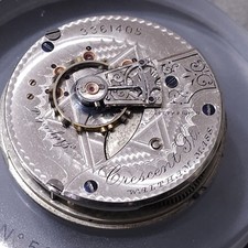 1887-89 Waltham Crescent St 15j 18s Mod 1883 Pocket Watch Movement For Parts