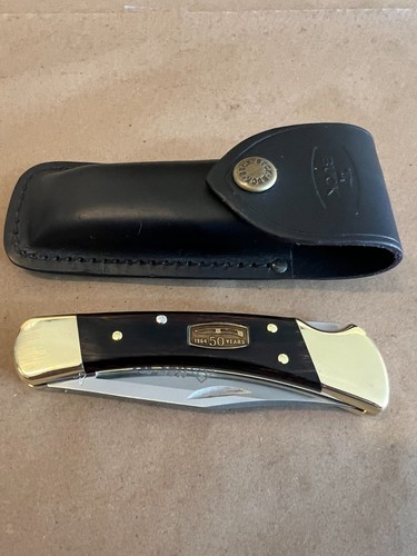 Buck 110 Folding Hunter Knife 50th Anniversary HAZ‑MAT Response USA Made – Near