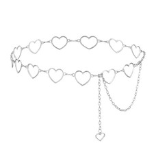 Chain Belts For Women Fashion Waist Chain Rhinestone Gold Belts silver