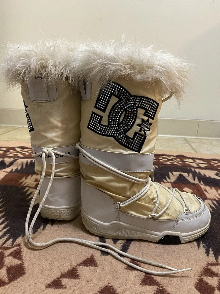 Botas chalet vintage DC para mujer talla 6,5-7,5 snowboard piel sintética GRIAL Y2K Bling Foto 2 de 4