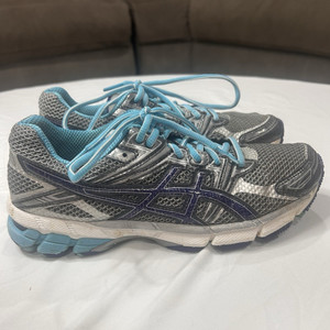 ASICS GEL T2L6N Women’s Size 7.5 Running Shoes Gray Silver Blue Athletic