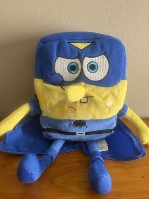 SpongeBob SquarePants Caped Crusader Superhero Plush 2008 Nickelodeon 10''