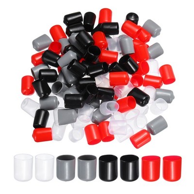 100pcs Rubber End Caps 15mm ID Screw Thread Protectors Bolt Cap Cover