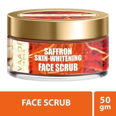 VAADI HERBALS Safran Haut Aufhellung Gesichtspeeling Für Glühend Haut 50gm