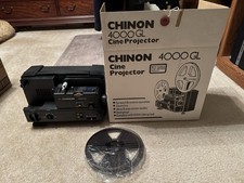 Chinon 4000 GL Super 8 Movie Projector with Reel and Original Box