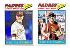 (2) 2026 Topps Heritage Manny Machado 1 Base + 1 Image Variation #143 San Diego