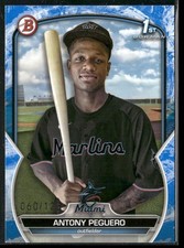 2023 Bowman #BP-62 Antony Peguero Prospects Blue Pattern #/125