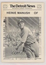 1981 Detroit News Tigers Boys of Summer 100th Anniversary Heinie Manush HOF 05ye