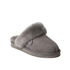 Women's Sydney Genuine Shearling Scuff Slipper Grey