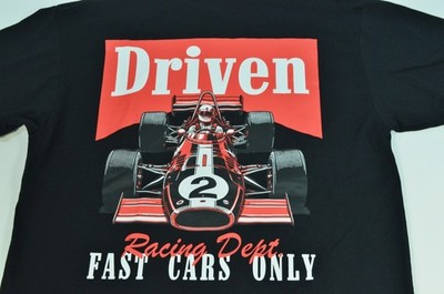 Brandmakers Team Driven Racing Dept Fast Cars Only Black Men Grand Prix Shirt XL