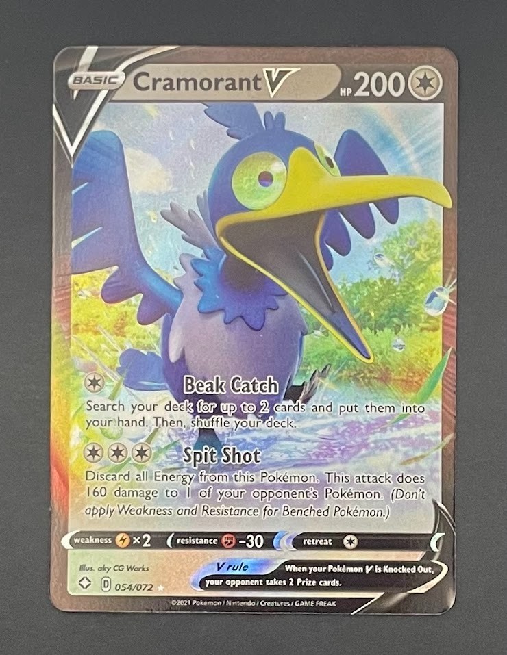 Pokémon Card Cramorant V 054/072 Shining Fates - Near Mint