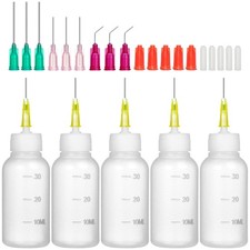 30ml Glue Bottles with Blunt Needle - Precision Tip Squeeze Applicator Dispenser