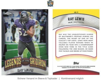 Topps Chrome Legends Gridiron Ray Lewis Baltimore Ref Card