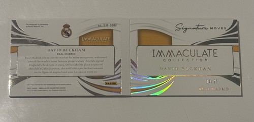 David Beckham - 2021 Panini Immaculate Signature Moves 14/25 Autograph Booklet - Picture 6 of 18