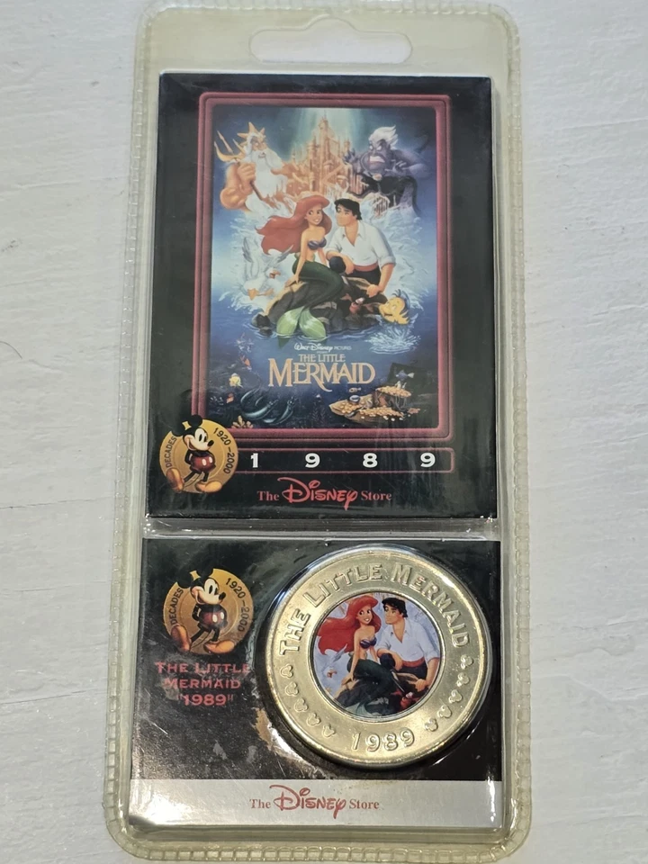 Tarjeta de monedas de las décadas de Disney 1989 #49 "La Sirenita" lote #8 #25 #50 #53 Foto 4 de 4