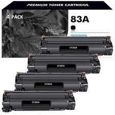 4PK CF283A Toner for HP 83A Toner Cartridge LaserJet Pro M225dw M127fn