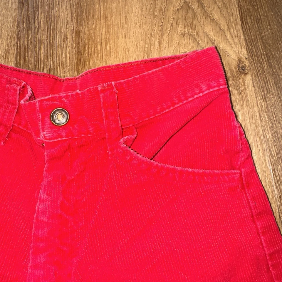 Pantalones de Colección Años 60 70 Campana Parte Inferior Pana Disco EE. UU. Cuadros Jóvenes Niños Niñas 26 x 27 Foto 4 de 4