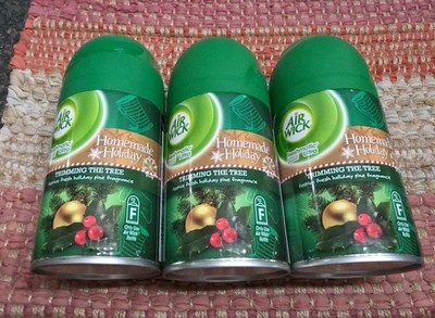 3 Airwick Freshmatic Ultra Trimming The Tree Homemade Holiday Limited Edition 