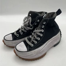 Converse Run Star Hike Platform Women's Shoes Distressed Dirty Worn 5.5 Black
