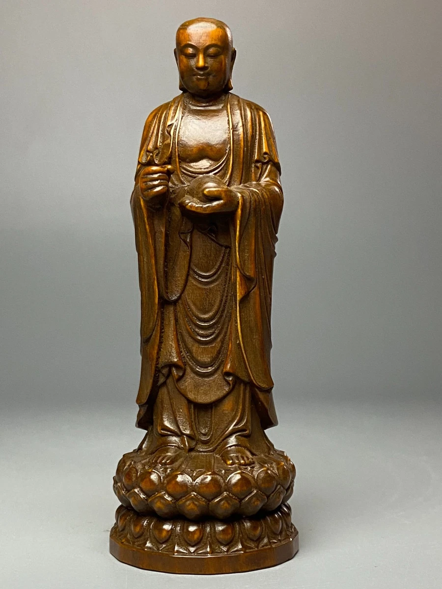 中国の佛像 木 佛中国风木制雕像、雕像| eBay