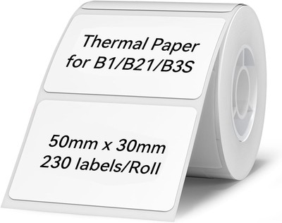 NIIMBOT Labelrol – 40 X 30 Mm, 230 Labels/rol, Compatibel Met B1/B21/B3S, Transparant, BPA-vrij En Waterbestendig