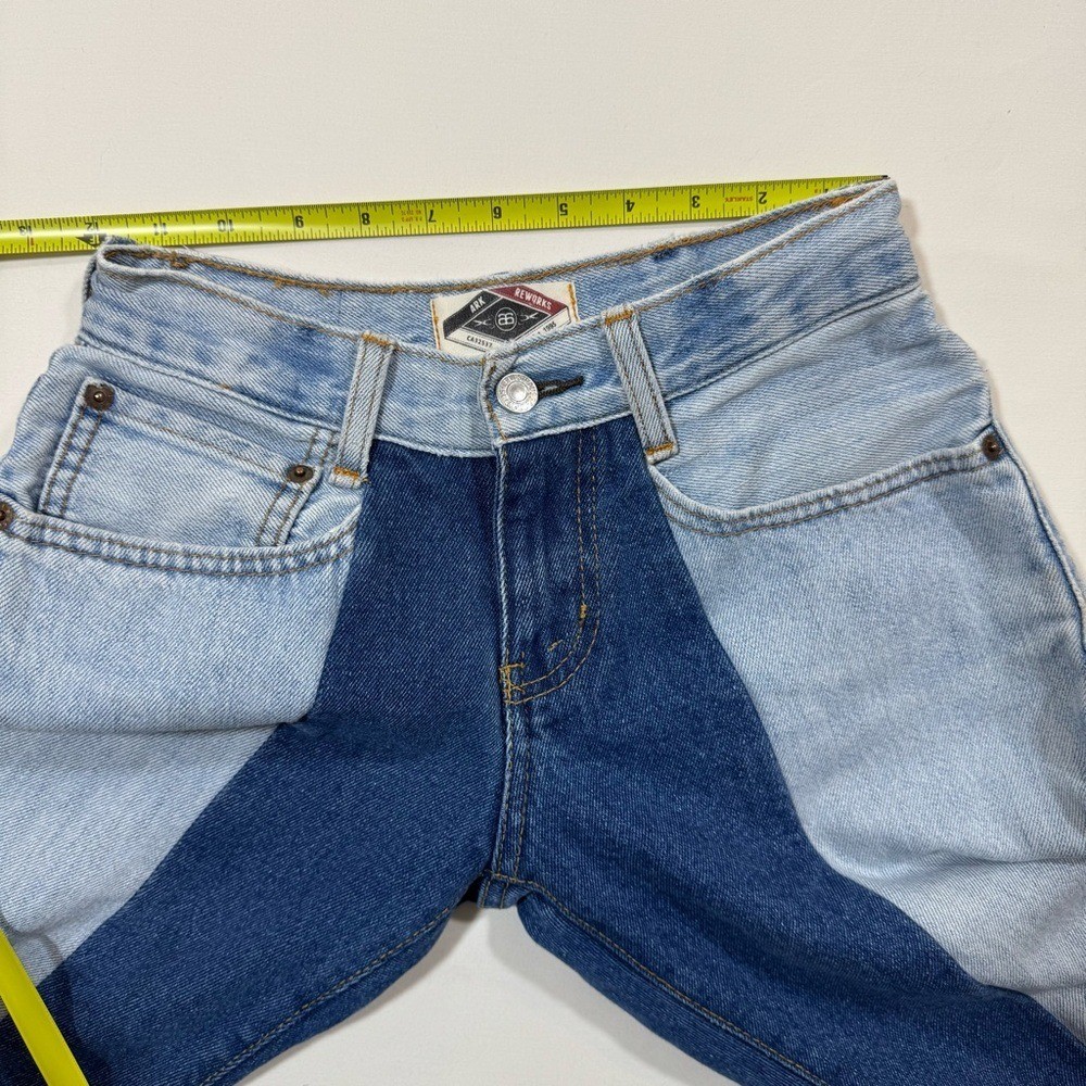 Levi's Ark Reworks Flare Jeans Patchwork Two Tone… - image 13