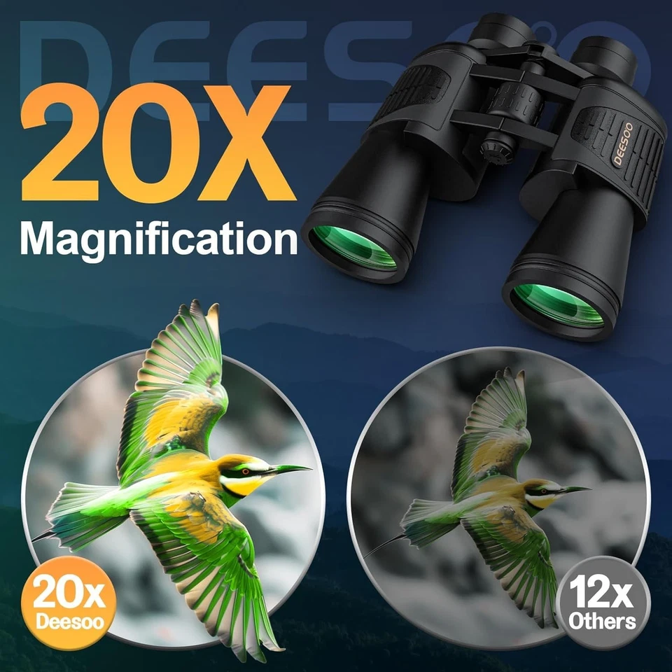 Binoculars Adult High Powered 20x52 HD Large View Outdoor Bird Watching - Image 4 of 4
