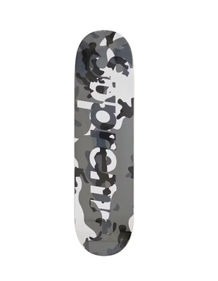 スケートボード Supreme - Supreme Camo Logo Skateboard Snow Camo Supreme Snow Camo Logo Skate Deck 8.375